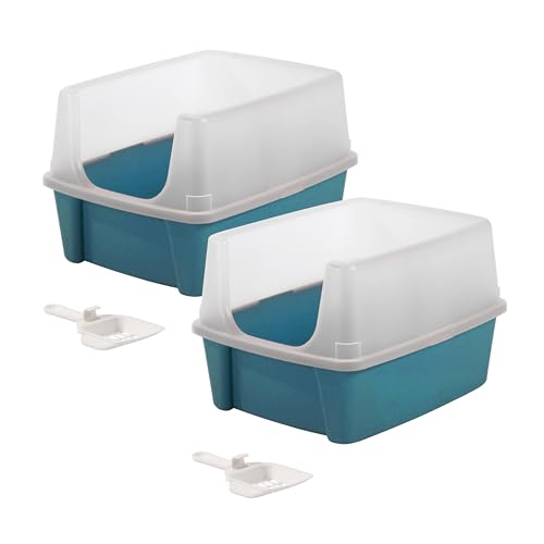 Iris Ohyama Katzenklo offen, bis 7 kg, 2er-Satz, Blau, ohne Deckel, Katzentoilette, hoher abnehmbarer Rand, Für große Katzen, Kätzchen, Toilet, xxl Toilette, BPA-frei, Cat Litter Box, CLH-12 Iris Ohyama Katzenklo offen, bis 7 kg, 2er-Satz, Blau, ohne Deckel, Katzentoilette, hoher abnehmbarer Rand, Für große Katzen, Kätzchen, Toilet, xxl Toilette, BPA-frei, Cat Litter Box, CLH-12 von Iris Ohyama