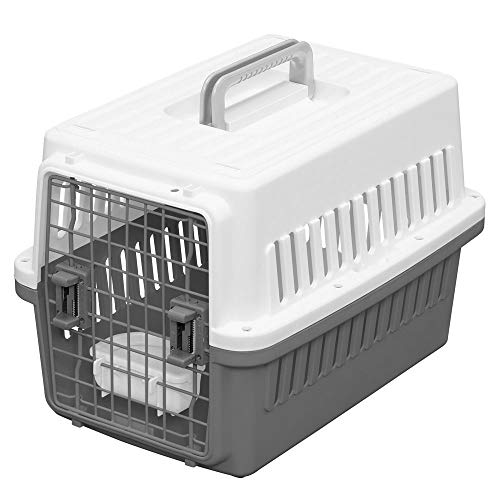 Iris Ohyama, Kiste, Käfig, Transportbox für Hund, Katze, 2 Türen, B53.5 x T37.5 x H37 cm, ATC-530, Grau Iris Ohyama, Kiste, Käfig, Transportbox für Hund, Katze, 2 Türen, B53.5 x T37.5 x H37 cm, ATC-530, Grau von Iris Ohyama