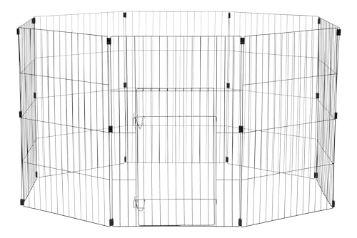 Iris Ohyama, Laufstall, Freilaufgehege, Hundehütte, Hundezwinger, Käfig für Hund, Katze, Kaninchen, 1.7 m², 8 Panels /B60 x H90 cm, WPC-36, Schwarz Iris Ohyama, Laufstall, Freilaufgehege, Hundehütte, Hundezwinger, Käfig für Hund, Katze, Kaninchen, 1.7 m², 8 Panels /B60 x H90 cm, WPC-36, Schwarz von Iris Ohyama