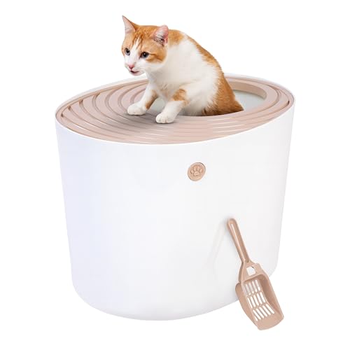 Iris Top Entry Cat Katzentoilette, orange von Iris Ohyama
