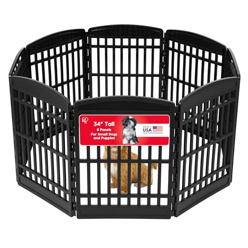 Iris USA Laufstall für mittelgroße und große Hunde, 86,4 cm, 8 Paneele, für mittelgroße und große Hunde, hält Haustiere sicher, einfache Montage, zusammenklappbar, einfache Lagerung, anpassbar, Iris USA Laufstall für mittelgroße und große Hunde, 86,4 cm, 8 Paneele, für mittelgroße und große Hunde, hält Haustiere sicher, einfache Montage, zusammenklappbar, einfache Lagerung, anpassbar, von Iris Ohyama