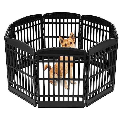 Iris USA Laufstall für mittelgroße und große Hunde, 86,4 cm, 8 Paneele, für mittelgroße und große Hunde, hält Haustiere sicher, einfache Montage, zusammenklappbar, einfache Lagerung, anpassbar, Iris USA Laufstall für mittelgroße und große Hunde, 86,4 cm, 8 Paneele, für mittelgroße und große Hunde, hält Haustiere sicher, einfache Montage, zusammenklappbar, einfache Lagerung, anpassbar, von Iris Ohyama