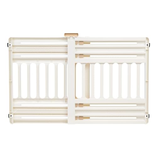 IRIS USA PB-600 tragbares erweiterbares Haustiergitter, 61 cm bis 99 cm, Weiß von IRIS USA