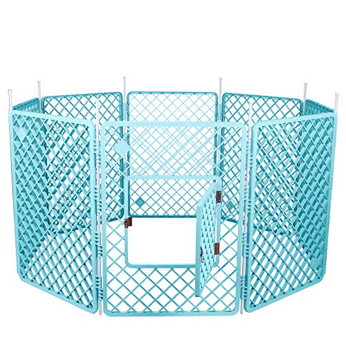 Iris Ohyama Welpenauslauf mit 8 Paneelen und abschließbarer Tür, H90cm, Blau, Katzengehege, Hundebox, Für Outdoor, Indoor, Welpenlaufstall, Hundezaun, Welpenzaun, Laufstall Hund, H-908 Iris Ohyama Welpenauslauf mit 8 Paneelen und abschließbarer Tür, H90cm, Blau, Katzengehege, Hundebox, Für Outdoor, Indoor, Welpenlaufstall, Hundezaun, Welpenzaun, Laufstall Hund, H-908 von Iris Ohyama