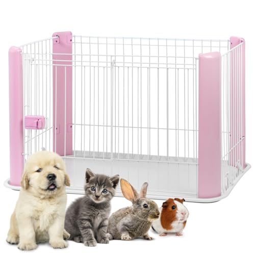 Iris Ohyama Welpenauslauf mit abschließbarer Tür, H60cm, Pink, Katzengehege, Hundebox, Hundegitter, Für Outdoor, Indoor, Welpenlaufstall, Hundezaun, Welpenzaun, Laufstall Hund, CLS-960 Iris Ohyama Welpenauslauf mit abschließbarer Tür, H60cm, Pink, Katzengehege, Hundebox, Hundegitter, Für Outdoor, Indoor, Welpenlaufstall, Hundezaun, Welpenzaun, Laufstall Hund, CLS-960 von Iris Ohyama