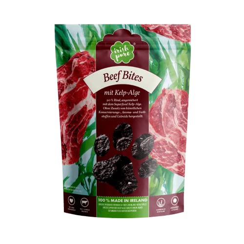 Irish Pure Beef Hundesnack | 1 x 150g Beef Bites | Rind | Training Hund | Getreidefrei | Hunde Belohnung | 100% Natürlicher Snack | Hundeleckerli | Gesunder Hundesnack | Kausnack | Premium von Irish Pure