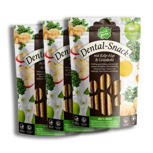 Irish Pure Dental Snack Bundle Hundesnacks | 3 x 150g Dental Sticks | Training Hund | Getreidefrei | Hunde Belohnung | 100% Natürlicher Snack | Hundeleckerli | Gesunder Hundesnack | Kausnack | Premium von Irish Pure