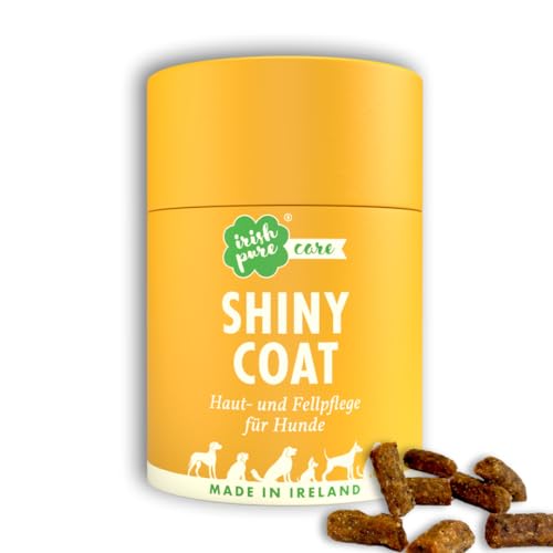 Irish Pure Shiny Coat Fell-Snacks für Hunde | 1 x 300g Dose | fellpflege Hund | glänzendes Fell | Hautgesundheit | Leinsamen als Fellglanz-Booster | Omega-3-Fettsäuren | Vitamin E, Biotin & Zink von Irish Pure