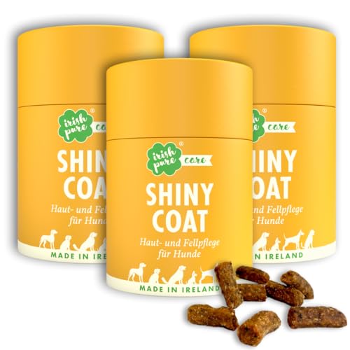Irish Pure Shiny Coat Fell-Snacks für Hunde | 300 Stück / 3 x 300g | fellpflege Hund | glänzendes Fell | Hautgesundheit | Leinsamen als Fellglanz-Booster | Omega-3-Fettsäuren |Vitamin E, Biotin & Zink Irish Pure Shiny Coat Fell-Snacks für Hunde | 300 Stück / 3 x 300g | fellpflege Hund | glänzendes Fell | Hautgesundheit | Leinsamen als Fellglanz-Booster | Omega-3-Fettsäuren |Vitamin E, Biotin & Zink von Irish Pure