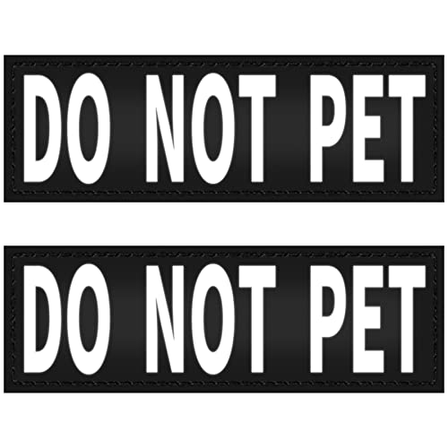 IronSeals Set von 2 reflektierenden Hundewesten Geschirr-Patches, entfernbare Patches mit reflektierenden gedruckten Buchstaben für emotionale Unterstützung, Therapie, Hundeweste, Geschirr oder Leine von IronSeals