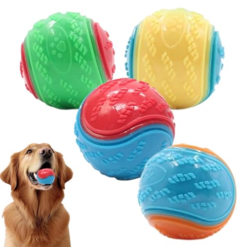 Irunfast Quietschender Hundeball, Hundespielzeug, Zahnreinigung, Welpen-Kauspielzeug, interaktiver Hundeball, langlebiges Kauspielzeug für Zahnreinigung und Training, Spaß für kleine und mittelgroße Irunfast Quietschender Hundeball, Hundespielzeug, Zahnreinigung, Welpen-Kauspielzeug, interaktiver Hundeball, langlebiges Kauspielzeug für Zahnreinigung und Training, Spaß für kleine und mittelgroße von Irunfast