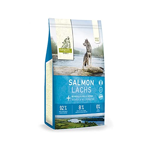ISEGRIM Hunde-Sack für Erwachsene, Lachs + Beeren und Wildkräuter, 3 kg, Hund von Isegrim