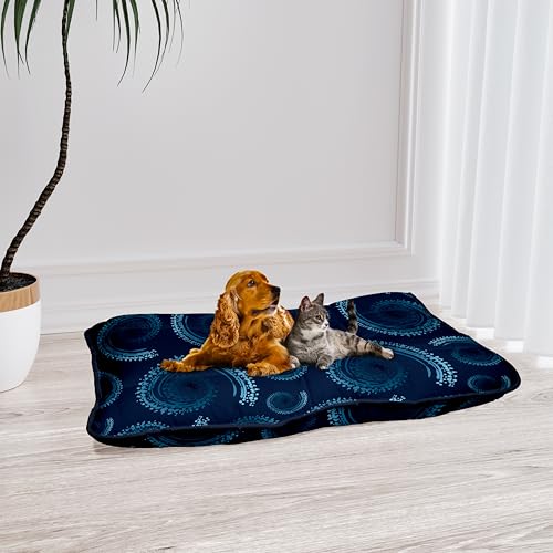 Italian Bed Linen Maxy Fantasy Hunde- und Katzenkissen, gepolstert, gesteppt, 60 x 100 cm, Vortex von Italian Bed Linen
