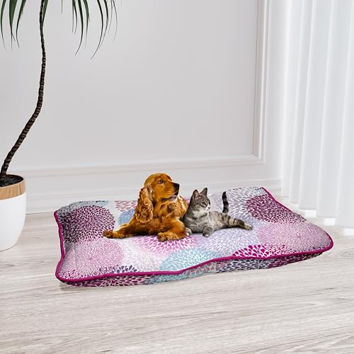 Italian Bed Linen Maxy Fantasy Kissen für Hunde und Katzen, gepolstert, gesteppt, 60 x 100 cm, Pusteblumen von Italian Bed Linen