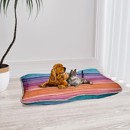 Italian Bed Linen Maxy Fantasy Kissen für Hunde und Katzen, gepolstert, gesteppt, 60 x 100 cm, Rainbow Italian Bed Linen Maxy Fantasy Kissen für Hunde und Katzen, gepolstert, gesteppt, 60 x 100 cm, Rainbow von Italian Bed Linen
