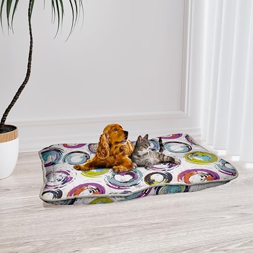 Italian Bed Linen Maxy Fantasy Kissen für Hunde und Katzen, gepolstert, gesteppt, 60 x 100 cm, abstrakte Kreise Italian Bed Linen Maxy Fantasy Kissen für Hunde und Katzen, gepolstert, gesteppt, 60 x 100 cm, abstrakte Kreise von Italian Bed Linen