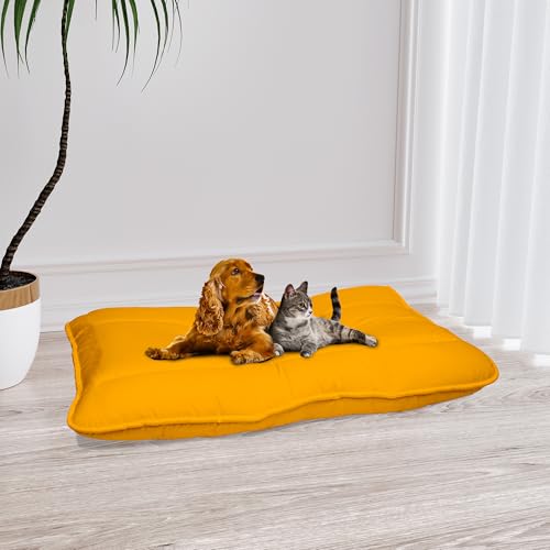 Italian Bed Linen Maxy Hundekissen ELEGANT, gepolstertes und gestepptes Hundekissen 60 x 100 cm, Gelb Italian Bed Linen Maxy Hundekissen ELEGANT, gepolstertes und gestepptes Hundekissen 60 x 100 cm, Gelb von Italian Bed Linen