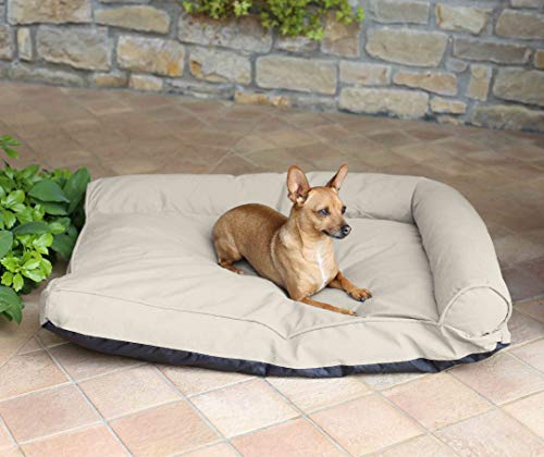Italian Bed Linen Sofa Toby abnehmbar und waschbar Sogni e Capricci Pets, Hundesofa beige 71 x 51 x 20 cm von Italian Bed Linen