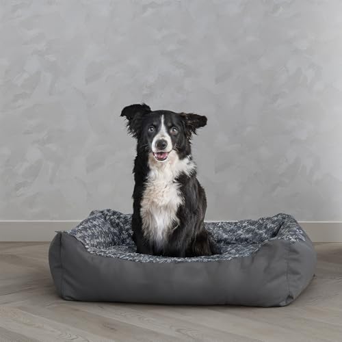 Zoe Hundebett für Hunde und Katzen, Kissen, gepolstert, aus weichem Fleece, warm, handwaschbar, Größe 84 x 66 cm von Italian Bed Linen