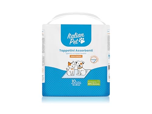 Italian Pet - Super saugfähige Hundematten, kleine Größe, 60 x 90 cm, 10 Stück, saugfähig Italian Pet - Super saugfähige Hundematten, kleine Größe, 60 x 90 cm, 10 Stück, saugfähig von Italian Pet