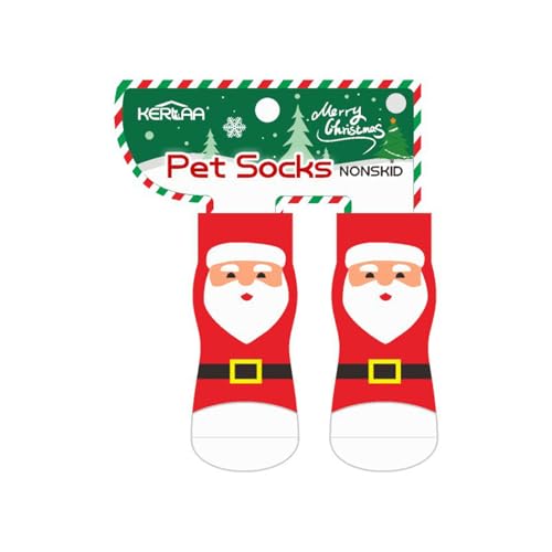 Itkcozcg 1 Paar Weihnachts-Hundesocken, rutschfest, weich, bequeme Hundesocken für Feiertage Itkcozcg 1 Paar Weihnachts-Hundesocken, rutschfest, weich, bequeme Hundesocken für Feiertage von Itkcozcg
