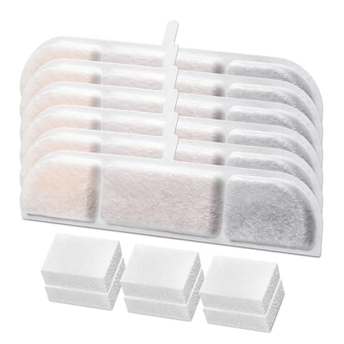 Itkcozcg Filterersatz, Wasserspender-Filterschwämme, effizienter Ersatzfilter, Haustierbedarf, 6 Stück Itkcozcg Filterersatz, Wasserspender-Filterschwämme, effizienter Ersatzfilter, Haustierbedarf, 6 Stück von Itkcozcg