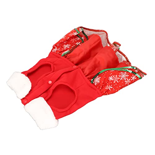 Haustier Weihnachtskleid Innovativer Elch Schleife Pailletten Warmer Welpen Weihnachtsrock Haustier Weihnachtskleidung für Kleine Hunde und Katzen (M) von Itonash