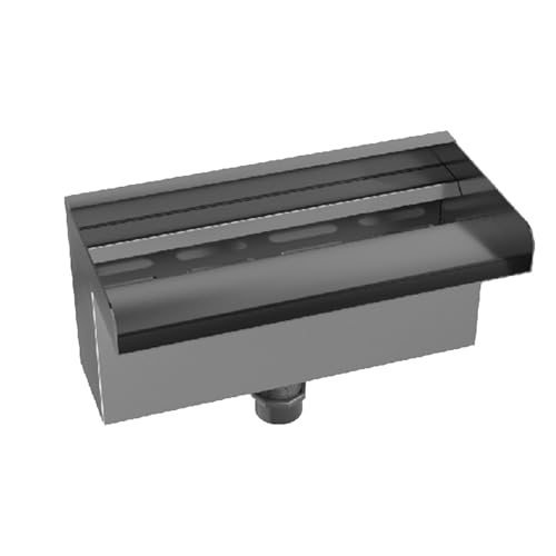 Itonash 304 Edelstahl -Wasserfall -Spillway, Polierter Rostfester Auslauf mit 2 Pipeline -Installationsoptionen für Outdoor Fountain Teichpool -Swimmingpoollandschaft (300 mm) von Itonash