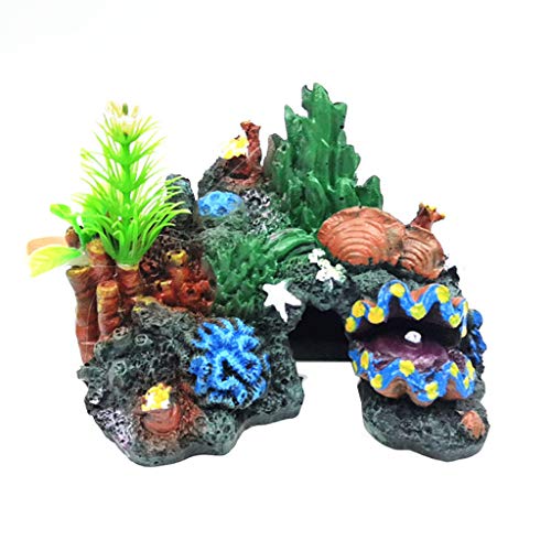 Iwähle Aquarium Deko, 13x8x9.5cm Steingarten Ornament Crafts Coral Dekoration Landschaft von Iwähle