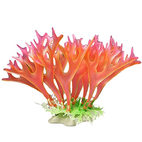 Iwähle Aquarium Deko Pflanze - Rot Koralle, Dekoration Dekor Landschaft Fish Tank Accessories 20X13cm von Iwähle