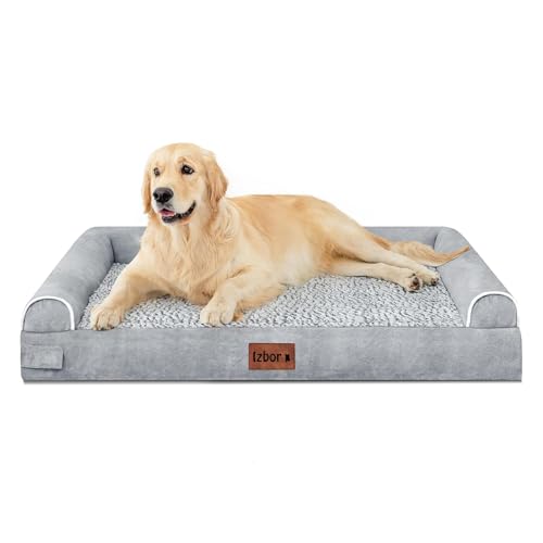 Orthopädisches Hundebett für große Hunde, große Memory-Schaum-Hundematratze, wasserdichte Couch, Hundebett mit abnehmbarem, waschbarem Bezug, strapazierfähiges Hundebett, rutschfest (Größe 111,8 x Orthopädisches Hundebett für große Hunde, große Memory-Schaum-Hundematratze, wasserdichte Couch, Hundebett mit abnehmbarem, waschbarem Bezug, strapazierfähiges Hundebett, rutschfest (Größe 111,8 x von Izbor