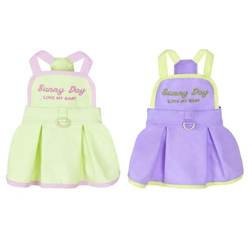 2-Teilige Hundekleider Welpen Luxus Prinzessin Kleid Sonnige Tageskleidung Hochzeitsabend Kleid Sommer Straps Rock Doggie Kleid für Kleines Hundemädchen von Izefia