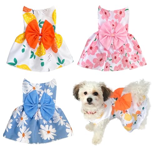 3-Teilige Hundekleider Welpen Bowknot Luxus Prinzessin Kleid Blumenkleidung Hochzeitsabendkleid Sommer Outfits Tutu Rock Niedliches Hundekleid für Kleines Hundemädchen 3-Teilige Hundekleider Welpen Bowknot Luxus Prinzessin Kleid Blumenkleidung Hochzeitsabendkleid Sommer Outfits Tutu Rock Niedliches Hundekleid für Kleines Hundemädchen von Izefia