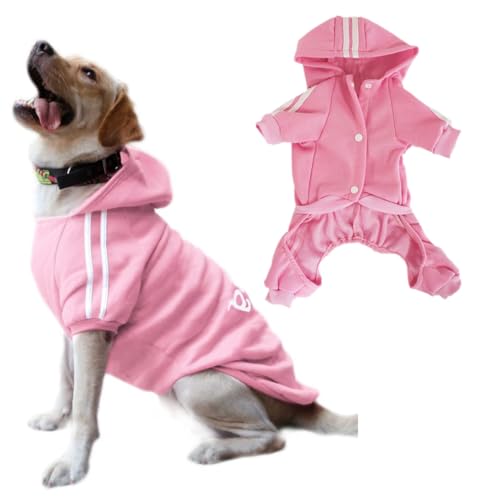 Hunde Hoodies 4 Beine Overall Hundekleidung Pullover Warmes Sweatshirt Baumwolljacke Trainingsanzug für Kleinen Hund Mittlerer Hund Großer Hund Katze von Izefia