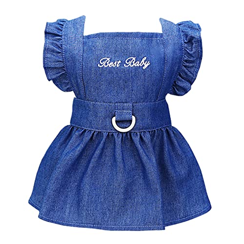 Hundekleid Welpen Luxusrock Hundekleidung Prinzessin Kleider Hochzeitsabendkleid Tutu Rock Jeansrock für Kleine Hunde Mäd Chen von Izefia