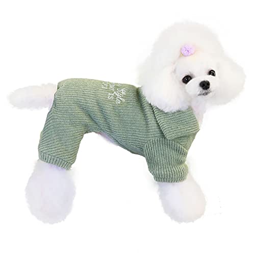 Hundepullover Hundekleidung Fleece Hund Wollpullover Winter Warmes Sweatshirt 4 Beine Overall Einfacher Fleece Pullover für Kleine Hunde Katze von Izefia