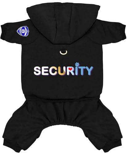 Izefia Hund Hoodie Sicherheitskleidung Trainingsanzug 4 Beine Overall Fleece Pullover Winter Sweatshirt Warme Baumwolle Hoodies für Kleine Hunde Mittel Große Katze von Izefia