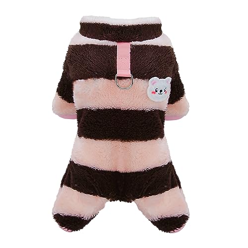 Izefia Hund Pullover Kleidung Fleece Wolle Pullover Winter Warmes Sweatshirt 4-Beine Jumpsuit Pyjamas Regenbogenstreifen Pullover für Kleine Hund Mittlere Katze Izefia Hund Pullover Kleidung Fleece Wolle Pullover Winter Warmes Sweatshirt 4-Beine Jumpsuit Pyjamas Regenbogenstreifen Pullover für Kleine Hund Mittlere Katze von Izefia
