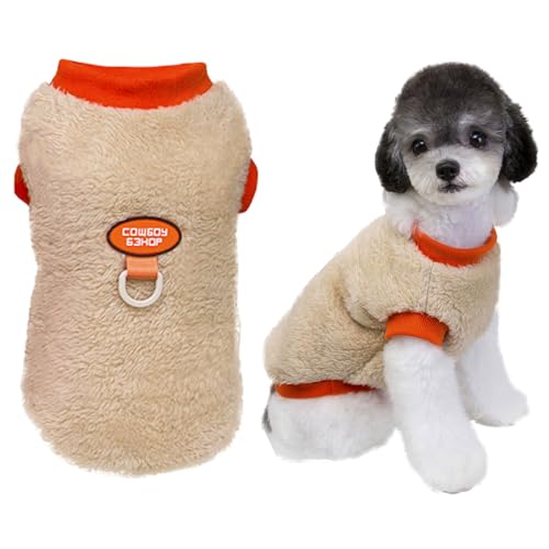 Izefia Hund Pullover Kleidung Bekleidung Fleece Wollpullover mit Leine Schleife Winter Warm Sweatshirt Weicher Pyjama Niedliches Muster Cowboy Weste Pullover für Kleinen Hund Medium Katze Izefia Hund Pullover Kleidung Bekleidung Fleece Wollpullover mit Leine Schleife Winter Warm Sweatshirt Weicher Pyjama Niedliches Muster Cowboy Weste Pullover für Kleinen Hund Medium Katze von Izefia