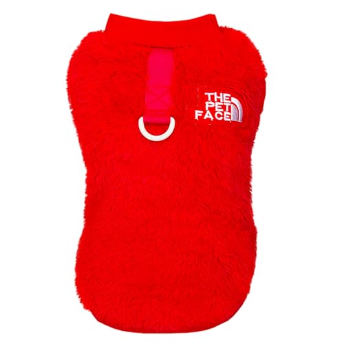 Izefia Hund Pullover Kleidung Fleece Wolle Winter Warm Schweiß Hemd Weicher Pyjama Trendy Haustier Gesicht Muster Weste Pullover für Kleinen Hund Mittlere Katze von Izefia
