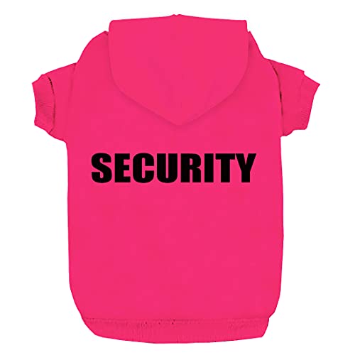 Izefia Hunde Kapuzenpulli Security Rdc Pet Bekleidung Hunde Shirt Wärmer Pullover Baumwoll Jackett Mantel Kleiner Hund Mittlerer Hund (Rosenrot,XS) von Izefia