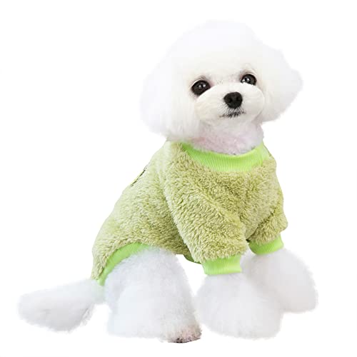 Izefia Hundepullover Hundekleidung Fleece Hund Wollpullover Winter Warmes Sweatshirt mit Bär Weicher Pyjama Fleecepullover für Kleine Hunde Mittlere Hunde Katzen von Izefia