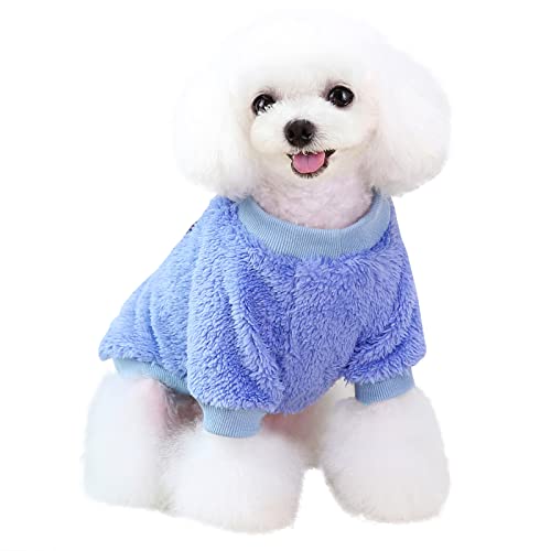 Izefia Hundepullover Hundekleidung Fleece Hund Wollpullover Winter Warmes Sweatshirt mit Bär Weicher Pyjama Fleecepullover für Kleine Hunde Mittlere Hunde Katzen von Izefia