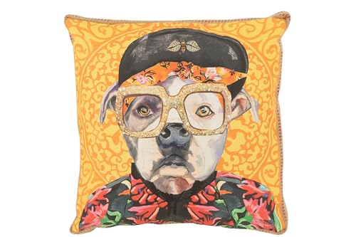 J-Line Kissen Hund Popart Polyester/LEINEN Mix J-Line Kissen Hund Popart Polyester/LEINEN Mix von J-Line