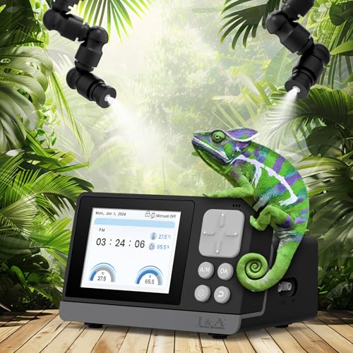 J&A Automatischer Zerstäuber für Terrarien Reptilien Nebelsystem mit programmierbarem Timer Chamäleon Fogger mit einstellbaren Sprühdüsen Schwarz J&A Automatischer Zerstäuber für Terrarien Reptilien Nebelsystem mit programmierbarem Timer Chamäleon Fogger mit einstellbaren Sprühdüsen Schwarz von J&A Jason Aerobic