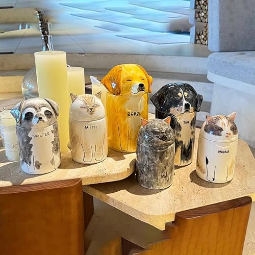 J.OZEANE Personalisierte Tierurne für Hunde, Katzen, Kaninchen & Kleintiere – Handgefertigte Urne aus Keramik – Aufbewahrung für Asche, Leckerli – Gedenkgeschenk Haustier individuell graviert J.OZEANE Personalisierte Tierurne für Hunde, Katzen, Kaninchen & Kleintiere – Handgefertigte Urne aus Keramik – Aufbewahrung für Asche, Leckerli – Gedenkgeschenk Haustier individuell graviert von J.OZEANE