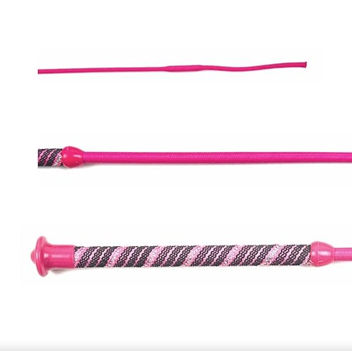 JA Horse Crystall DNA Dressurgerte Dressurpeitsche Reitgerte Dressur Reiten Gerten mit Kristalle und Diamanten (Pink, 110 cm) von JA Horse