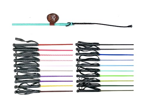 JA Horse Reitgerte Kinderreitgerte Dressurgerte Gerte mit Gummigriff und Handgelenkschlaufe 75/100 cm (90 cm, Mint) von JA Horse
