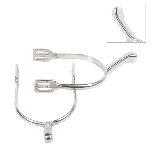 JA Horse Reitsporen Pferde Reiten Sporen aus hochwertiger Edelstahl, langlebig, rostfrei (Herren 40 mm, Schwanenhals) von JA Horse
