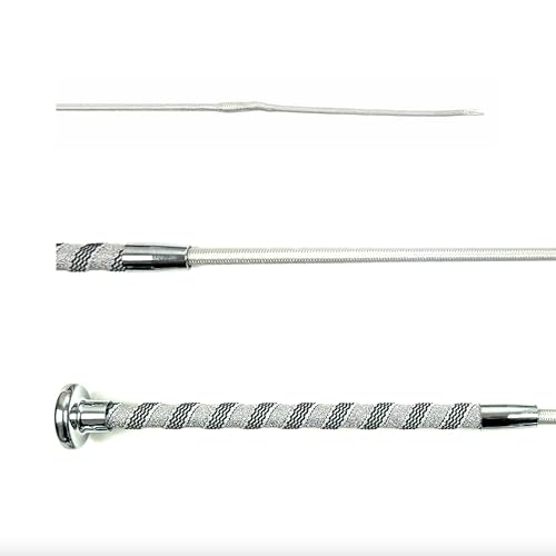 JA Horse SUPERTWIST Silber Glitzer Dressurgerte Dressurpeitsche Reitgerte Dressur Reiten Gerten (Silber, 110 cm) von JA Horse